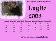 Calendario di luglio 2003